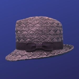 Target Women’s FEDORA 100% Straw Hat, BLUE/DARK BLUE, One Size, NWOT